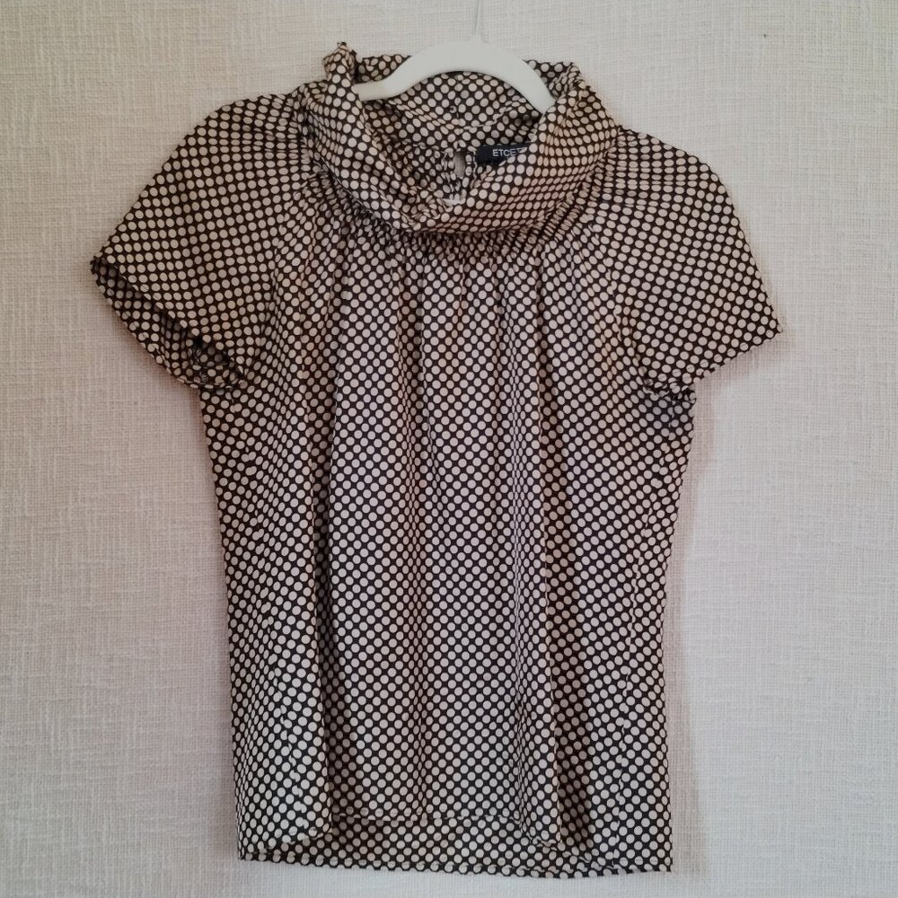Etcetera Short Sleeve Silk Top Size 4